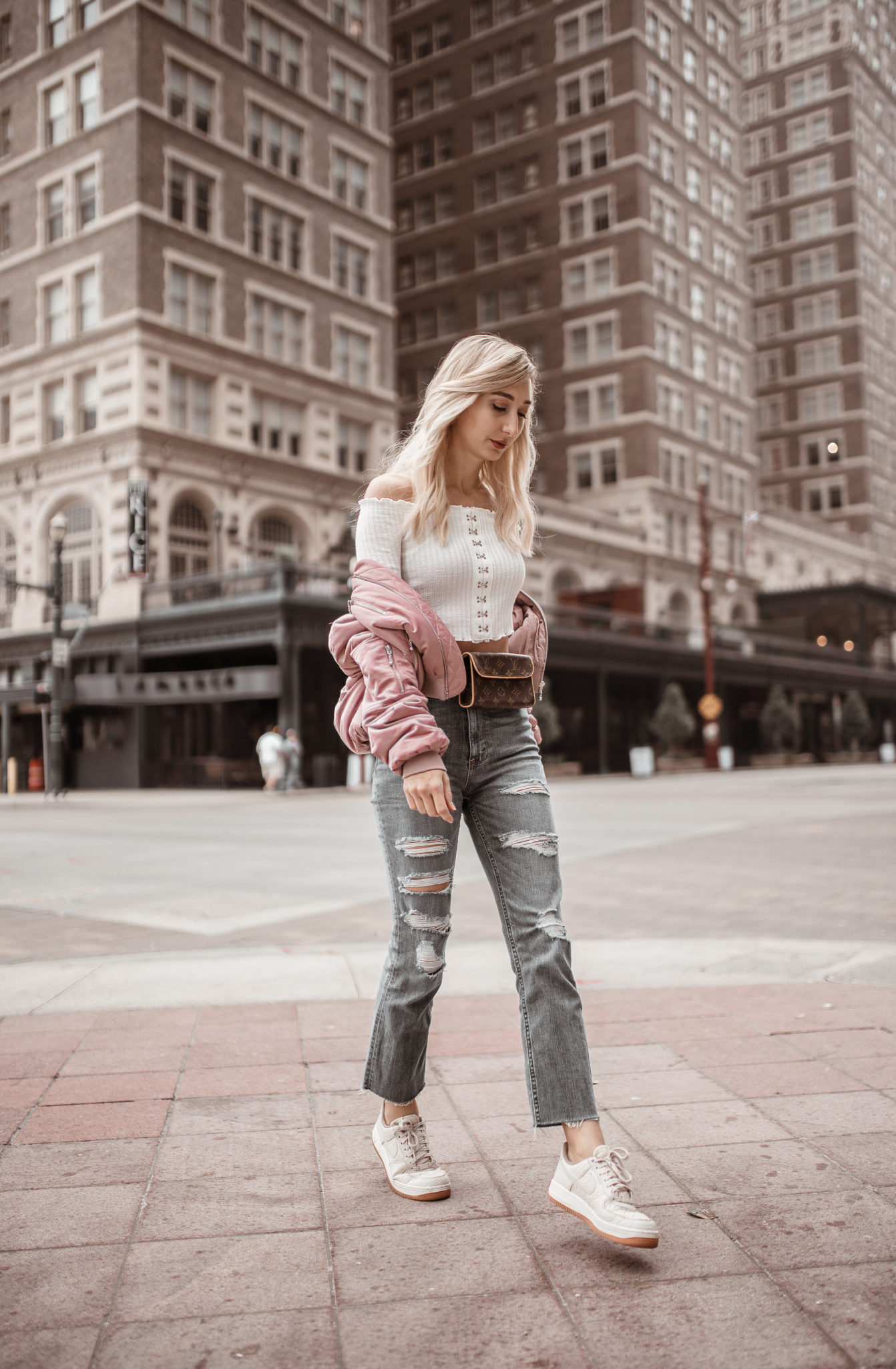 Pink Bomber Jacket for Spring - Chiara